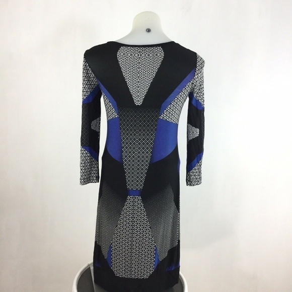Bcbgmaxazria Dawson LongSleeve Graphic Shift Dress - Picture 4 of 7